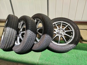 165/65R15 ダンロップ ENASAVE EC204 ATECH タイヤホイールセット 4本　エナセーブ　エーテックシュナイダー