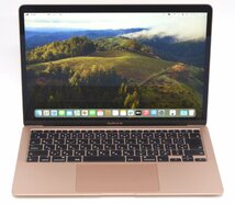 1円～決算セール！送料無料 MacBook Air (Retina, 13インチ, 2020) MWTL2J/A ゴールド 1.1GHz Core i3 メモリ:8GB SSD:256GB Q309_画像1