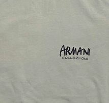 アルマーニコレッツォーニ Tシャツ 半袖 ロゴ ストレッチ トップス メンズ Lサイズ グレー ARMANI COLLEZIONI _画像2