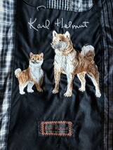 【柴犬刺繍デコレーション】Karl Helmut マルチチェック柄 ボタンダウンシャツ size-M カールヘルム ピンクハウス クレイジーパターン 長袖_画像8