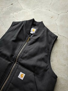 【極美品】Carhartt V01-BLK ダックベスト size-M ブラック 黒 カーハート アーカイブ アクティブ サンタフェ デトロイト 米国 vintage