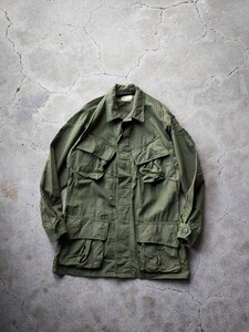 3rd【美品】US ARMY 67年会計 ジャングルファティーグジャケット S/REG ノンリップ ミリタリー 60s m65 m43 hbt 米軍実物 usmc vintage