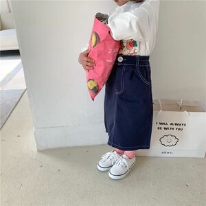 韓国子供服　子供服　女の子　デニムスカート　ロングスカート　110cm 130cm