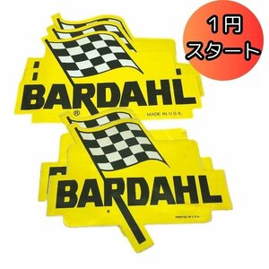 １円 訳あり バーダル BARDAHL ステッカー デカール シール 大３枚 中２枚 新品 未使用 しわ 汚れあり ジャンク