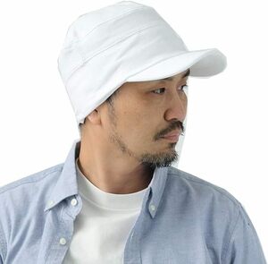帽子 メンズ キャップ 未使用 大きいサイズ レディース スウェット ワークキャップ 春 夏 春夏 ホワイト Lサイズ(頭周り/約57-59cm)