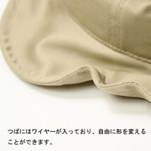 山高帽 バケットハット メンズ 大きいサイズ バケハ チューリップハット 折りたたみ 大きめ 日本製 深め 帽子 レディース ゴルフ ベージュ_画像4