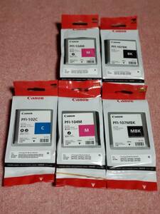 未開封　Ｃａｎｏｎ　ＩｍａｇｅＰＲＯＧＲＡＦ　ＰＦＩ－１０７ＢＫ　ＰＦＩ－１０７ＭＢＫ　ＰＦＩ－１０４Ｍ　ＰＦＩ－１０２Ｃ　純正品