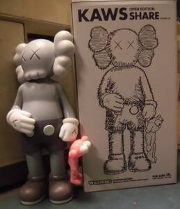 KAWS SHARE BLACK グレーカウズ MEDICOM TOY メディコム・トイ 31cmくらい　J600