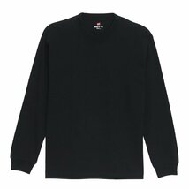 Hanes ヘインズ 厚地 BEEFY ビーフィー 無地 ロングスリーブ Tシャツ 1点 長袖 黒 L H5186 メンズ レディース 人気 おすすめ　新品　_画像2