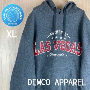 USA古着 DIMCO APPAREL ラスベガス　ワッペンロゴ　パーカー　XL プルオーバー フーディー