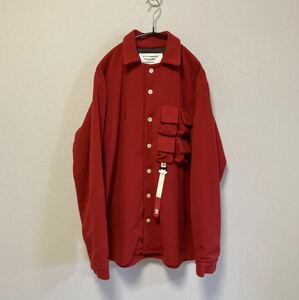 mountain li search Mountain Research / пижама рубашка 4P Pajama Shirt /KND / флис / полиэстер / красный / сделано в Японии / размер L