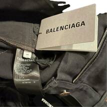 バレンシアガ BALENCIAGA 23AW 736540 TNW58 グラフィティ デストロイ ラインストーン ミディアムフィット デニムパンツ メンズ M ブラック_画像4