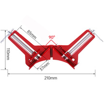 コーナークランプ 万力 90° 直角 4個 セット 固定 木工 溶接 接着 ビス留め DIY 工具 45° レッド 直角定規 四隅固定 角固定 簡単 安心_画像4