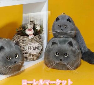 猫 ショルダーハンドバッグ　猫バッグ ふわふわ もこもこ 化粧品 コスメケース 小物入れ