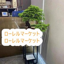 極美品★ 人工観葉植物+花棚です インテリアグリーン 高級模造迎客松盆栽 禅意迎客松盆栽装飾品 置物_画像4