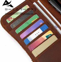 メンズ 長財布 本革 カード収納 スマホ対応 レザー 折り財布 ウォレット プレゼント 二つ折り財布 龍 チェーン付き バイカーズ ウォレット_画像8