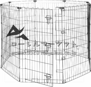  Basic домашнее животное Circle домашнее животное забор складной возможность металлический с подъемником panel 8 листов 150 x 150 x 107cm черный 