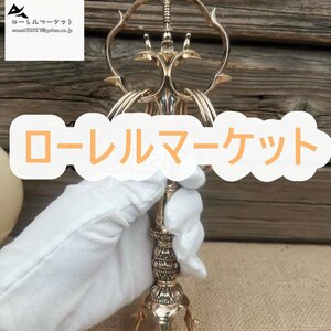 五鈷杵錫杖 新入荷☆佳品 お寺 高さ23cm 真言宗 手作り 仏具 仏教 密教 仏堂