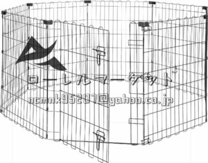  Basic pet Circle pet fence folding possibility made of metal gate attaching panel 8 sheets 150 x 150 x 76cm black 