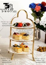 実用品★ケーキ スタンド プレート 3段セット アフタヌーンティー フルーツ トレー 皿_画像3