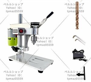 機械 小型ドリル 卓上ボール盤 ベンチドリル 高精度 出版物 木製 持ち運び可能 金属 チャック1.5-10mm 電動工具 速度