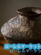 新入荷★粗い陶器の花瓶高級感和風禅の置物レトロな茶室民宿の応接間装飾生け花の陶器の壺です_画像8