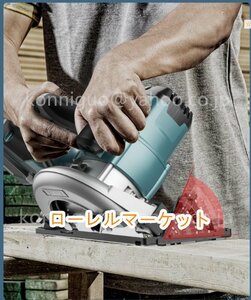 充電式 電動丸のこ 丸鋸 マルノコ 165MM 18Vリチウム電池 充電器付き 電動工具 木材 パイプ 合板 切断 高い冷却効率ww08