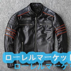 ★スカル柄★レザージャケット★ブラック★黒グレー★ドクロ★本革★革ジャン★ライダースジャケット メンズ 特売！高品質