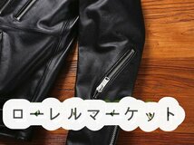 極美品★ダブルライダース 牛革 レザー お洒落メンズコーデ レザージャケット 本革 バイクウエア オートバイ_画像5