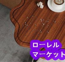 オリジナル高級花びら雲形サイドテーブル別荘ナイトテーブルリビング北欧木製 コーヒーテーブル 贅沢 実用_画像4