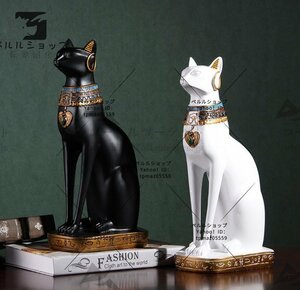 新品猫の置物 オブジェ エジプト 北欧 アジア アンティーク おしゃれ インテリア 玄関 リビング 風水 かわいい アート 雑貨 プレゼント 3色