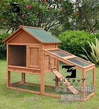 稀少新品 高品質ペット別荘ハウス 豪華 木製 猫 ウサギ ニワトリ小屋 飼育 アヒル 鳥かご キャットハウス ハウス おうち 屋外養殖 庭用_画像1