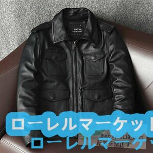 革ジャン 人気推薦★上品 レザージャケット 高級 牛革 秋冬 Ｓ～5XL 本革 M65 ライダースジャケット バイク