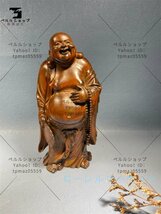 仏教美術 古美術 七福神 木彫り 布袋尊 布袋様 置物 彫刻工芸品_画像1