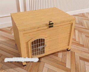 新品推薦★犬舎 犬小屋 猫ハウス ペットハウス 木製 小型犬 犬用 ケージ 78*51*62cm 折り畳み式 収納便利