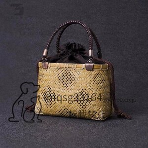  bamboo basket bag worker handmade bamboo . bag top class lady's handbag hand made hand-knitted bag bamboo craft storage basket shopping basket 