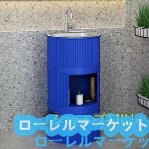 置き場付き 洗面台下収納 新入荷★洗面台 排水付き 水栓付き 自立式洗面所収納キャビネット インダストリアルスタイルの洗面化粧台