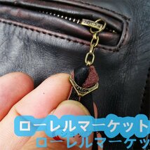 上品 革ジャン アメカジ レザージャケット ライダースジャケット Ｓ～5XL 茶芯ホースハイド 本革 イタリア馬革 1.3mm ユーズド加工_画像8