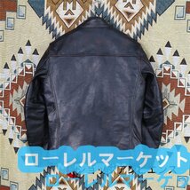 上品 革ジャン アメカジ レザージャケット ライダースジャケット Ｓ～5XL 茶芯ホースハイド 本革 イタリア馬革 1.3mm ユーズド加工_画像3