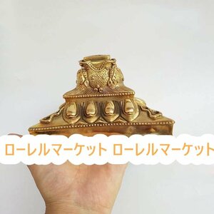 飾り物 銅の台座 置物（高さ16cm×巾12cm） 汎用台座 インテリア 金剛杵台座 工芸品 すべての杵に通用します dsdsad 供物台 卓上 縁起物