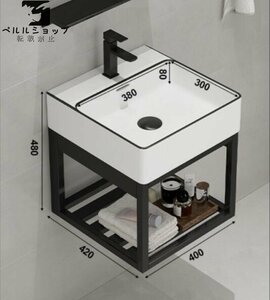 壁掛け式 洗面ボウル 手洗い器 洗面ボール 小型洗面所 浴室洗面台 洗面台セット シンク タオルハンガー付き 手入れが簡単 家庭用