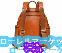 コーヒー レザー リュック アウトドア バックパック レトロ 通勤通学 牛革 メンズ リュックサック_画像7