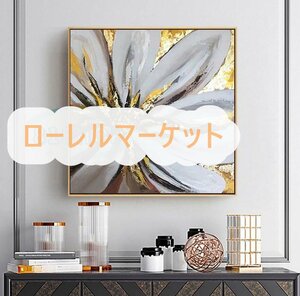 贅沢 廊下壁画 極美品★ 油彩 『花』 応接間掛画 玄関飾り 純粋な手描きの絵画