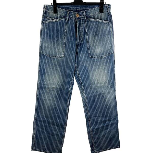 【30%OFF】VISVIM(ビズビム) CARPENTER PRIME DMGD WAB Damaged Work Jeans Denim Pants (indigo)