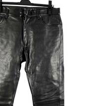 Maison Margiela (メゾン マルジェラ) Slim Leather Schafleder Peau Pants 15AW (black)_画像3