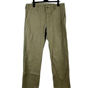 VISVIM(ビズビム) DRILL MIL HERRINGBONE Pants (khaki)