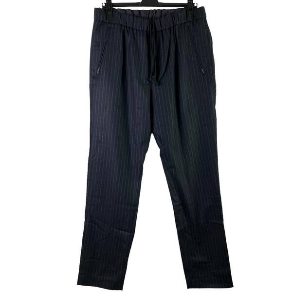 LA KAGU(ラカグ) Stripe Design Wool Long Pants (black)