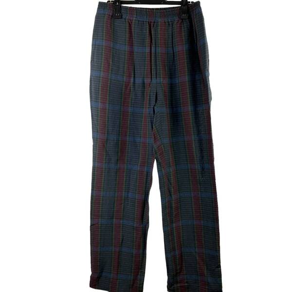 【30%OFF】UNITEDARROWS(ユナイテッドアローズ) Check Wide Long Pants (blue)