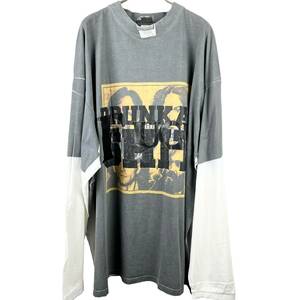 Vetements(ヴェットモン) DRUNKA FXXK SHIT PRINT Longsleeve T Shirt (grey)