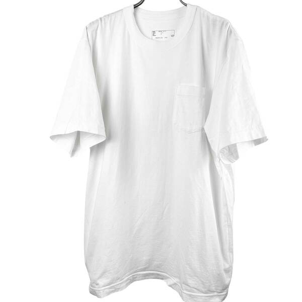 Sacai (サカイ) Zip Up Pocket Cotton T Shirt (white)